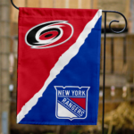 Hurricanes vs Rangers House Divided Flag, NHL House Divided Flag