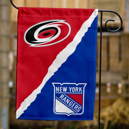 Hurricanes vs Rangers House Divided Flag, NHL House Divided Flag