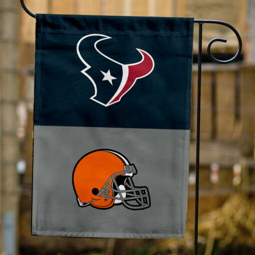 Texans vs Browns House Divided Flag, NFL House Divided Flag