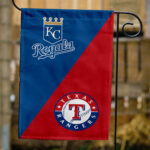 Royals vs Rangers House Divided Flag, MLB House Divided Flag