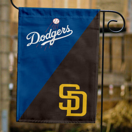 Dodgers vs Padres House Divided Flag, MLB House Divided Flag