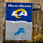 Rams vs Lions House Divided Flag, NFL House Divided Flag