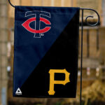 Twins vs Pirates House Divided Flag, MLB House Divided Flag