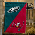 Eagles vs Buccaneers House Divided Flag, NFL House Divided Flag