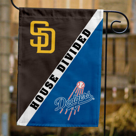 Padres vs Dodgers House Divided Flag, MLB House Divided Flag