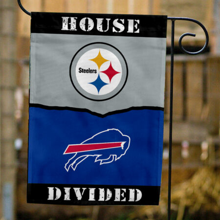 Steelers vs Bills House Divided Flag, NFL House Divided Flag