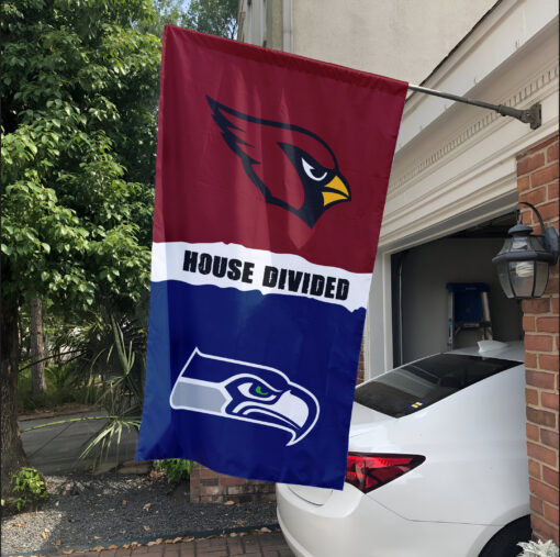 Cardinals vs Seahawks House Divided Flag, NFL House Divided Flag