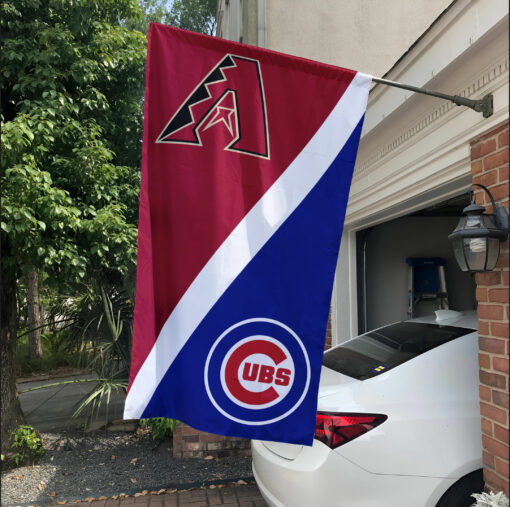 Diamondbacks vs Cubs House Divided Flag, MLB House Divided Flag
