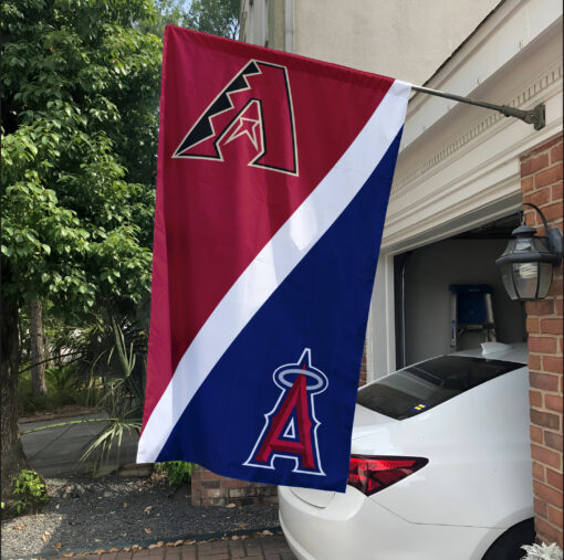 Diamondbacks vs Angels House Divided Flag, MLB House Divided Flag