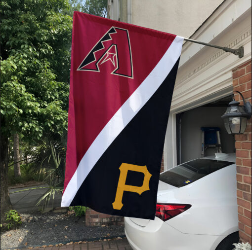 Diamondbacks vs Pirates House Divided Flag, MLB House Divided Flag