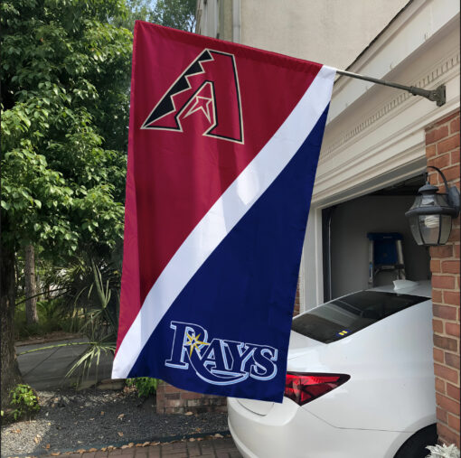 Diamondbacks vs Rays House Divided Flag, MLB House Divided Flag