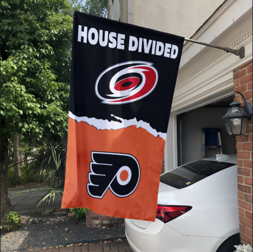 Hurricanes vs Flyers House Divided Flag, NHL House Divided Flag