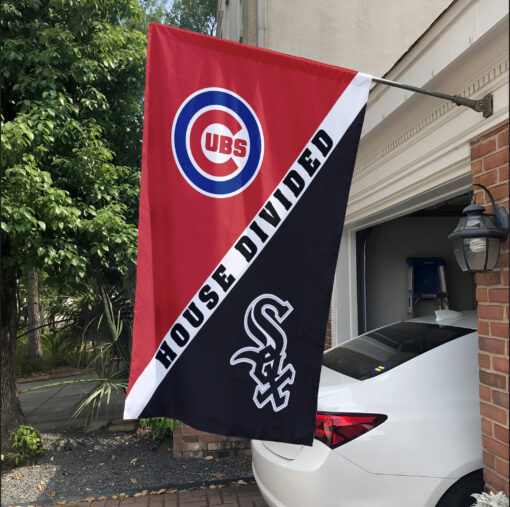 Cubs vs White Sox House Divided Flag, MLB House Divided Flag