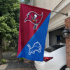 House Flag Mockup 1 Lions vs Buccaneers House Divided Flag