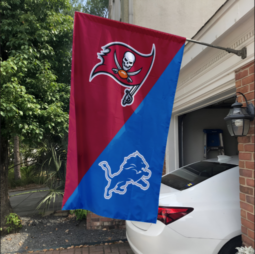 Buccaneers vs Lions House Divided Flag, NFL House Divided Flag