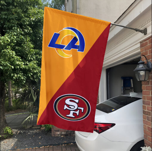 Rams vs 49ers House Divided Flag, NFL House Divided Flag