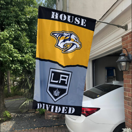 Predators vs Kings House Divided Flag, NHL House Divided Flag