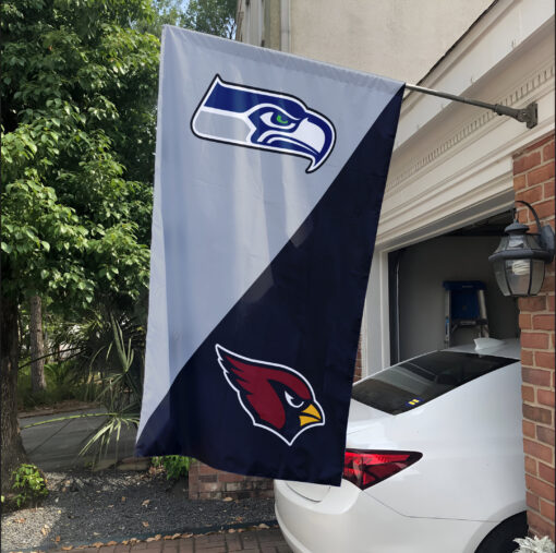 Seahawks vs Cardinals House Divided Flag, NFL House Divided Flag