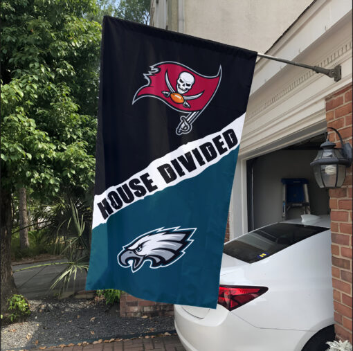 Buccaneers vs Eagles House Divided Flag, NFL House Divided Flag