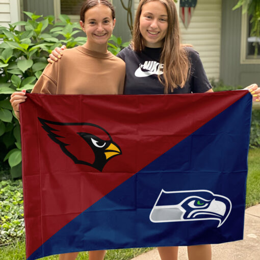 Cardinals vs Seahawks House Divided Flag, NFL House Divided Flag