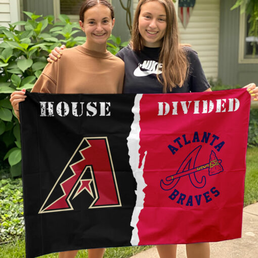 Diamondbacks vs Braves House Divided Flag, MLB House Divided Flag