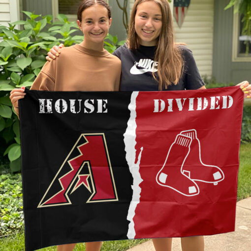 Diamondbacks vs Red Sox House Divided Flag, MLB House Divided Flag