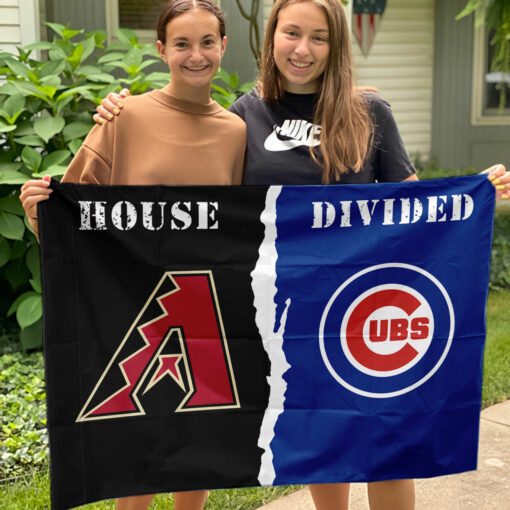 Diamondbacks vs Cubs House Divided Flag, MLB House Divided Flag