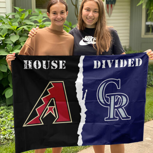 Diamondbacks vs Rockies House Divided Flag, MLB House Divided Flag