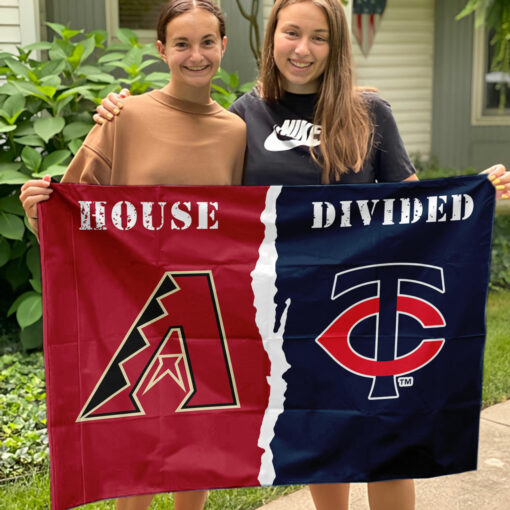 Diamondbacks vs Twins House Divided Flag, MLB House Divided Flag