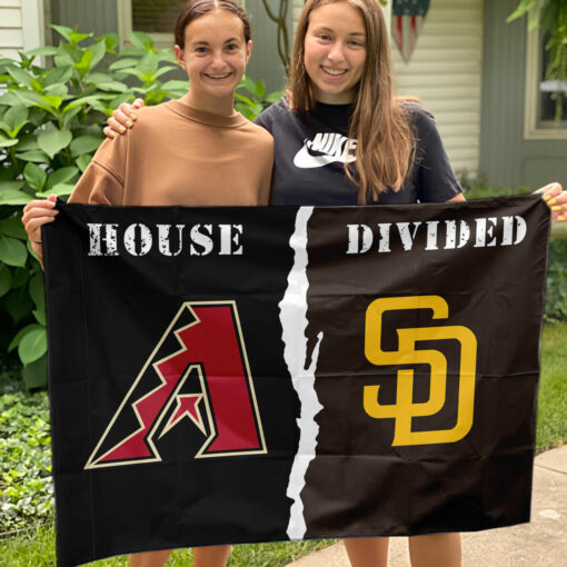 Diamondbacks vs Padres House Divided Flag, MLB House Divided Flag
