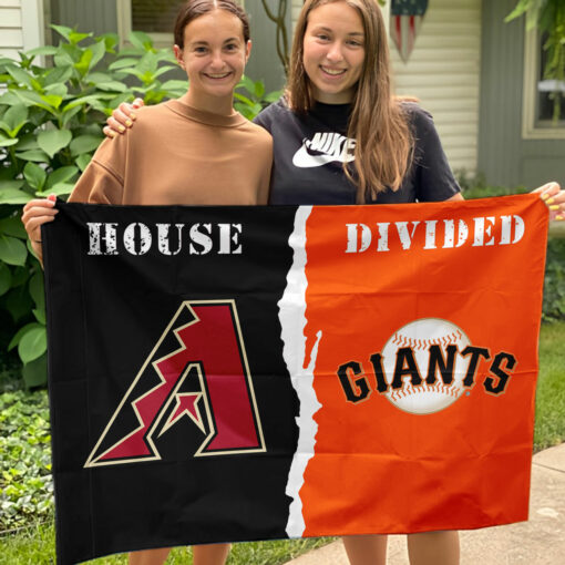 Diamondbacks vs Giants House Divided Flag, MLB House Divided Flag