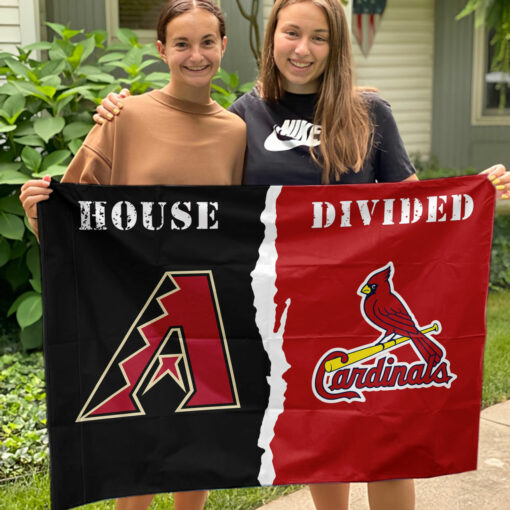 Diamondbacks vs Cardinals House Divided Flag, MLB House Divided Flag
