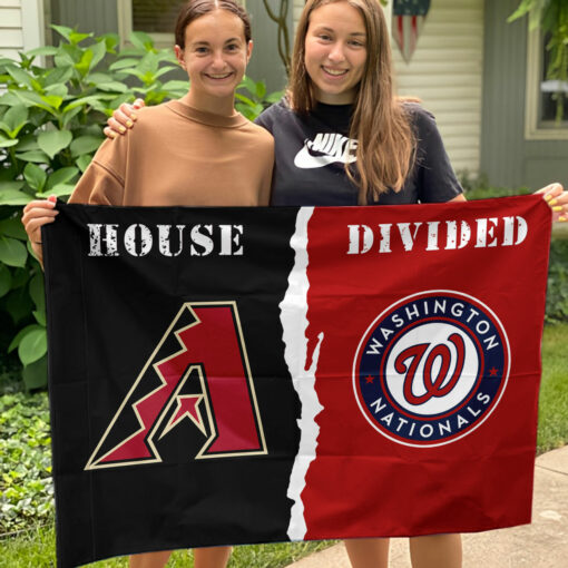 Diamondbacks vs Nationals House Divided Flag, MLB House Divided Flag