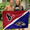 House Flag Mockup 3 NGANG Baltimore Ravens vs Houston Texans 27