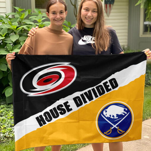 Hurricanes vs Sabres House Divided Flag, NHL House Divided Flag