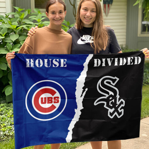 Cubs vs White Sox House Divided Flag, MLB House Divided Flag