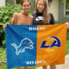 House Flag Mockup 3 NGANG Detroit Lions vs Los Angeles Rams 610