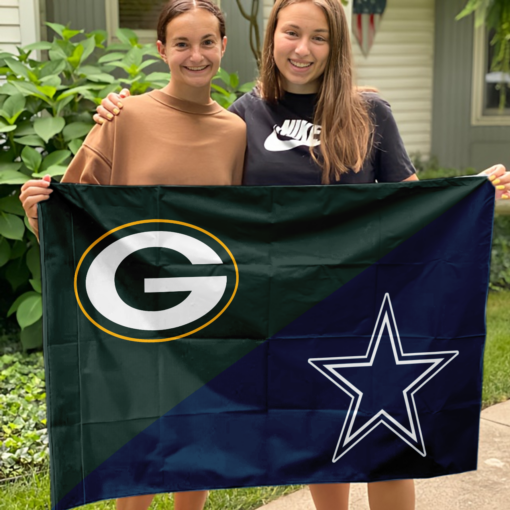 Packers vs Cowboys House Divided Flag, NFL House Divided Flag