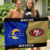 House Flag Mockup 3 NGANG Los Angeles Rams vs San Francisco 49ers 1030
