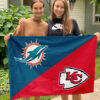 House Flag Mockup 3 NGANG Miami Dolphins vs Kansas City Chiefs 2624