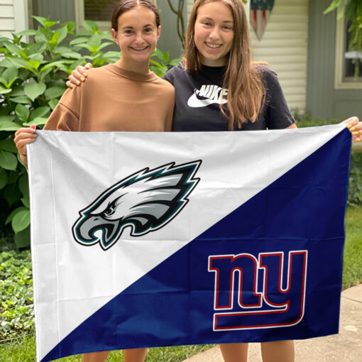 Eagles vs Giants House Divided Flag, NFL House Divided Flag