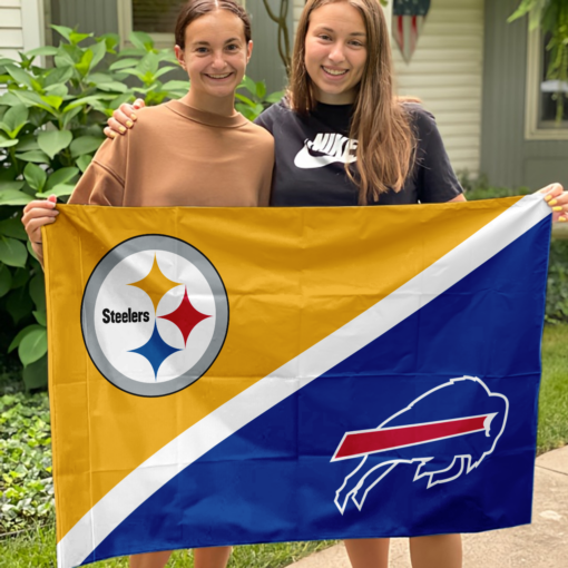 Steelers vs Bills House Divided Flag, NFL House Divided Flag