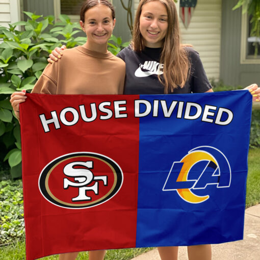 49ers vs Rams House Divided Flag, NFL House Divided Flag