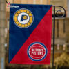 Pacers vs Pistons House Divided Flag, NBA House Divided Flag