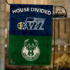 Jazz vs Bucks House Divided Flag, NBA House Divided Flag