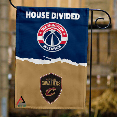 Wizards vs Cavaliers House Divided Flag, NBA House Divided Flag
