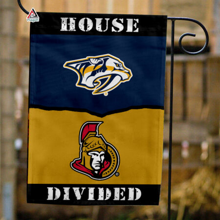 Predators vs Senators House Divided Flag, NHL House Divided Flag