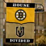 Bruins vs Golden Knights House Divided Flag, NHL House Divided Flag