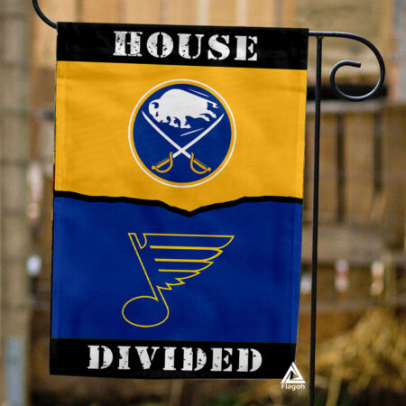 Sabres vs Blues House Divided Flag, NHL House Divided Flag