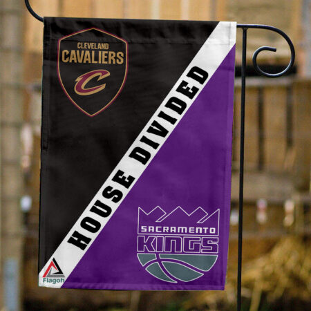 Cavaliers vs Kings House Divided Flag, NBA House Divided Flag